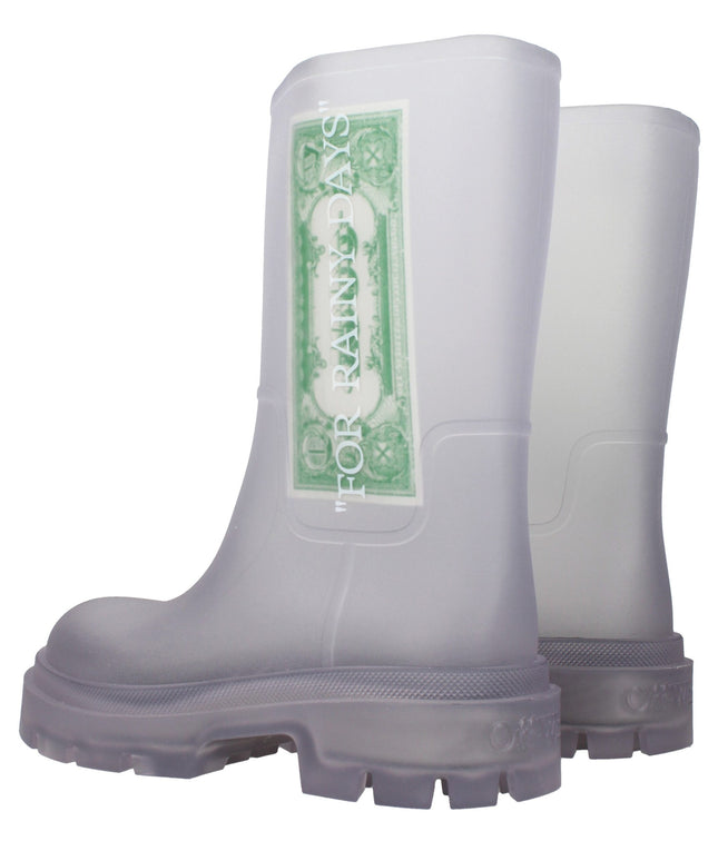 Off-White Transparent Pvc Ankle Boots