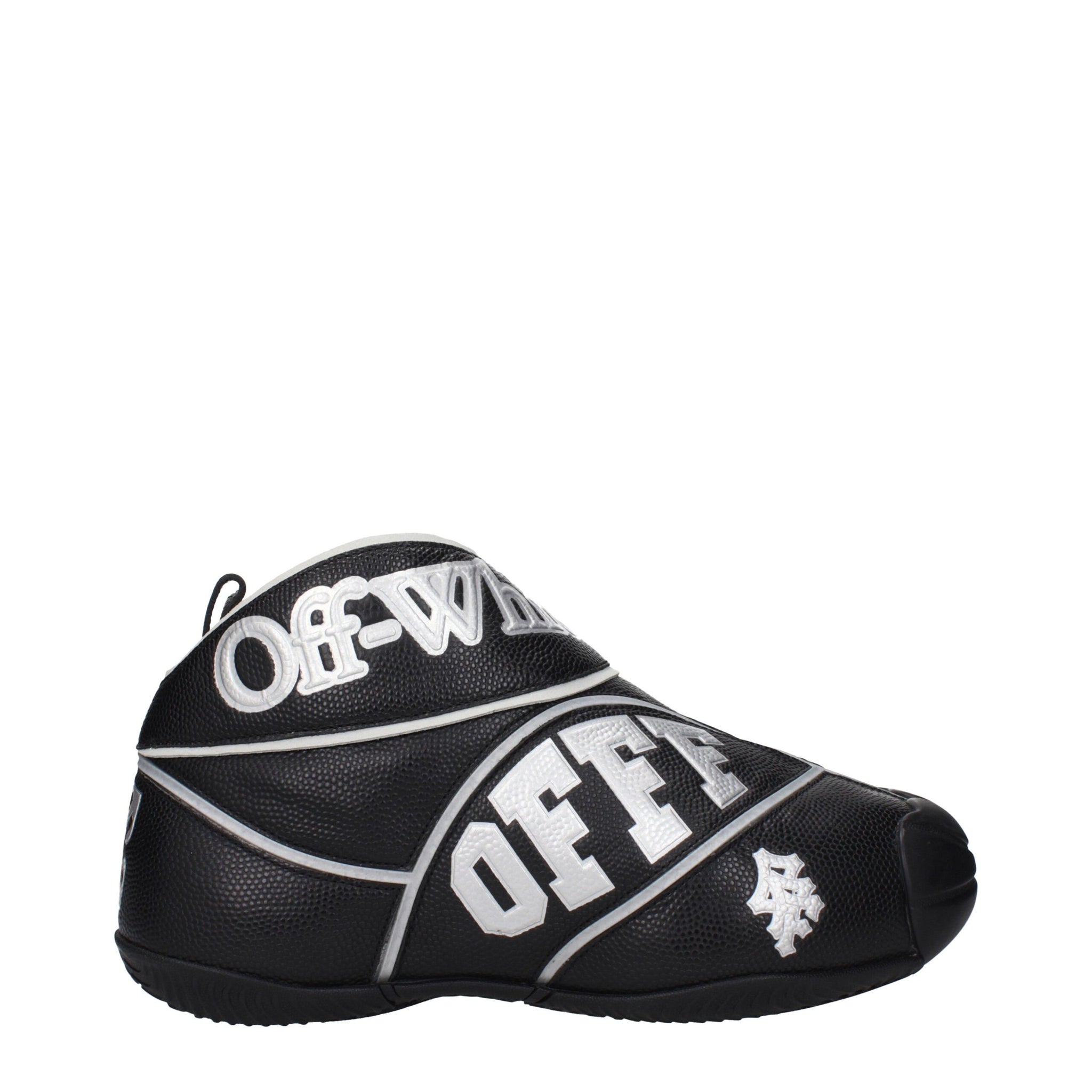 Off-White Black Leather High Tops