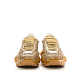 Jimmy Choo Gold Calfskin Chunky Sneakers