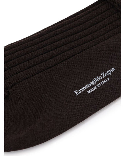 ZEGNA Brown Wool Sock