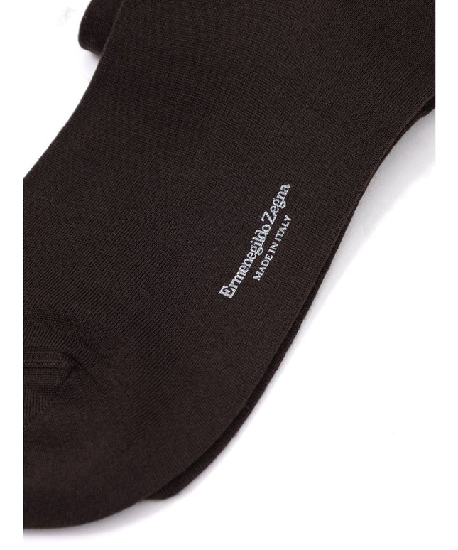 ZEGNA Brown Wool Sock