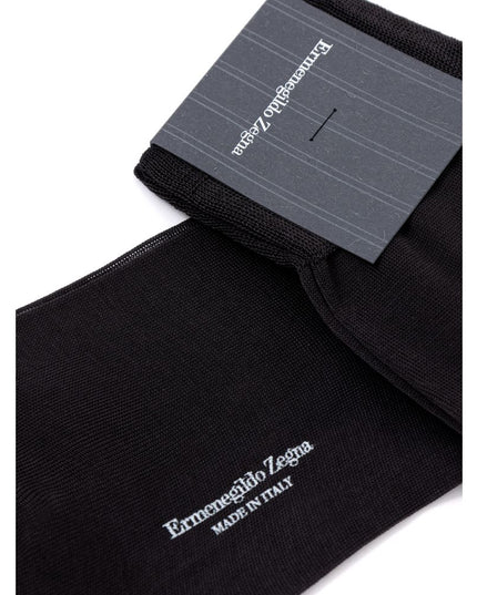 ZEGNA Gray Cotton Sock