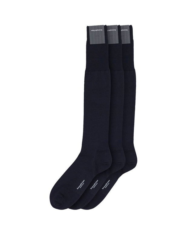 ZEGNA Navy Blue Wool Sock