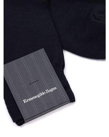 ZEGNA Navy Blue Wool Sock
