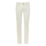 Jacob Cohen White Cotton Skinny Jeans