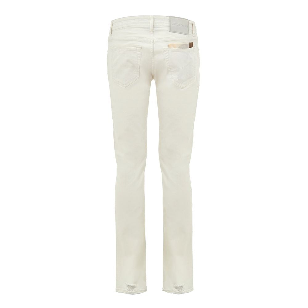 Jacob Cohen White Cotton Skinny Jeans
