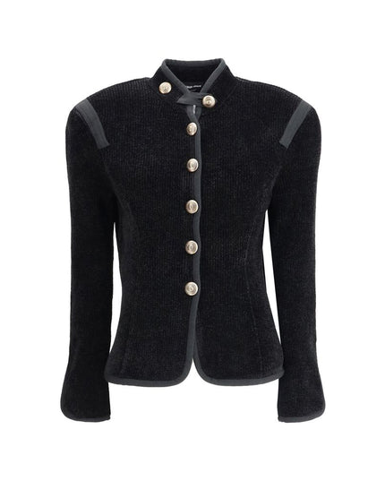 Giorgio Armani Silk Blazer with decorative metal shank buttons