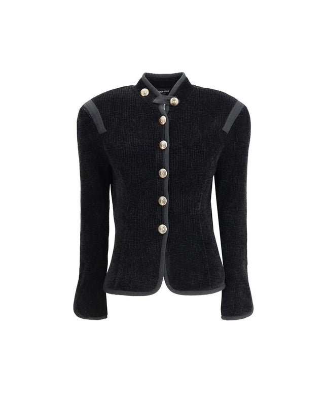 Giorgio Armani Silk Blazer with decorative metal shank buttons