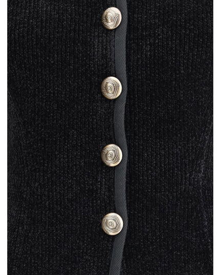 Giorgio Armani Silk Blazer with decorative metal shank buttons