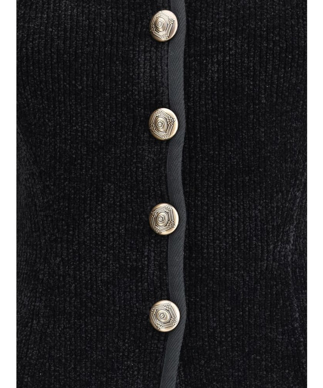 Giorgio Armani Silk Blazer with decorative metal shank buttons