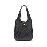 Chloé Small Balloon Shoulder Bag in black leather with gold-tone hardware and dual handles, ideal for women's luxury fashion.