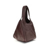 Angled rear view of Chloé Small Balloon Shoulder Bag highlighting its soft leather construction and modern balloon-inspired shape.