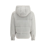 Brunello Cucinelli Gray Cashmere Full-Length Jacket