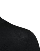 Dolce & Gabbana Black Wool Turtle Neck Men Pullover Sweater