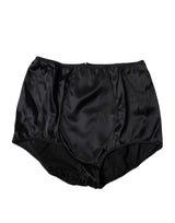 Dolce & Gabbana Black Silk Stretch High Waist Girdle Underwear