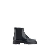 Margiela Black Calf Leather Bos Taurus Chelsea Boots