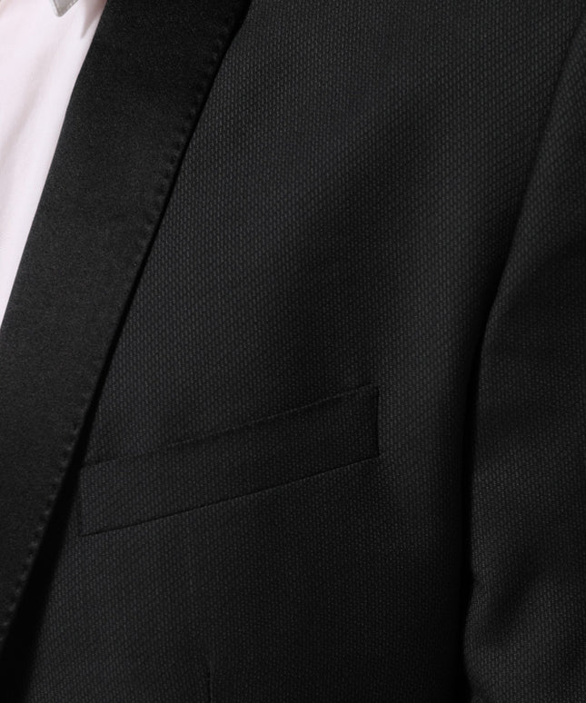 Dolce & Gabbana Black Wool GOLD 1 Button Suit Coat Blazer