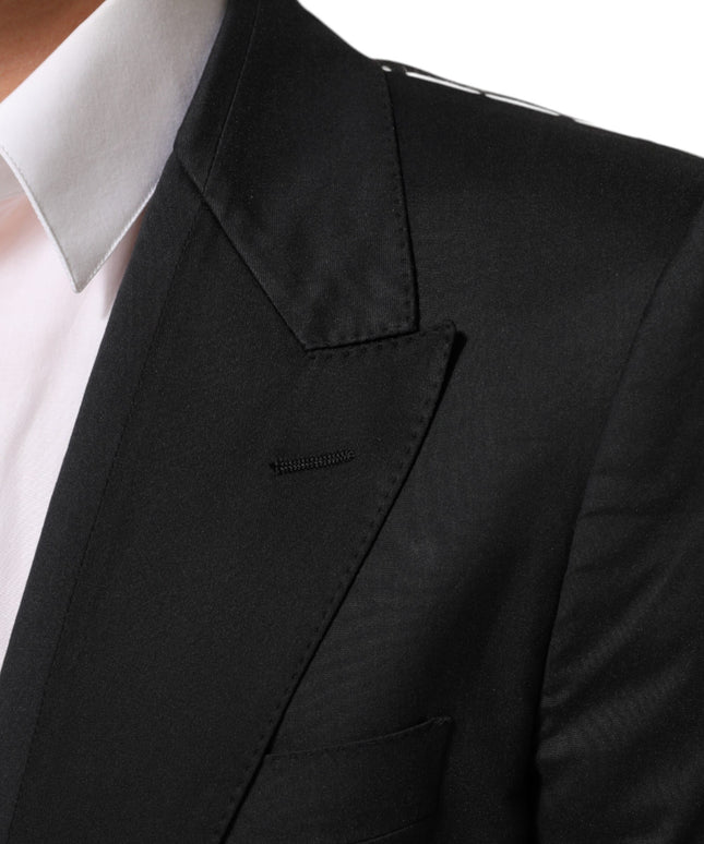 Dolce & Gabbana Black Cotton 2 Buttons Suit Jacket Blazer