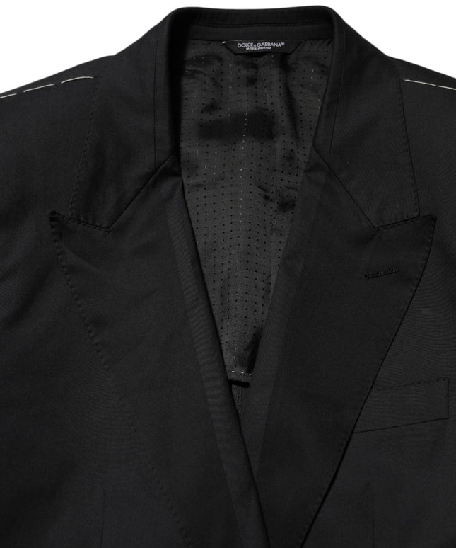 Dolce & Gabbana Black Cotton 2 Buttons Suit Jacket Blazer