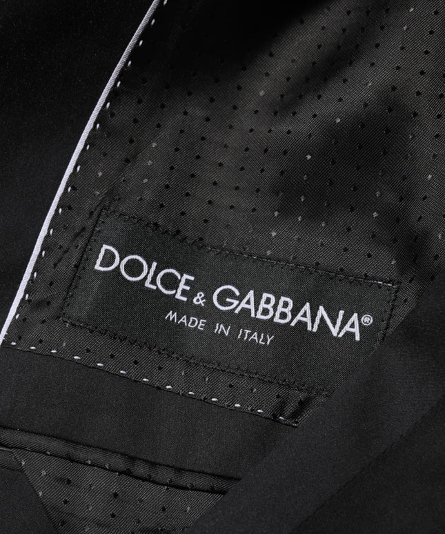 Dolce & Gabbana Black Cotton 2 Buttons Suit Jacket Blazer