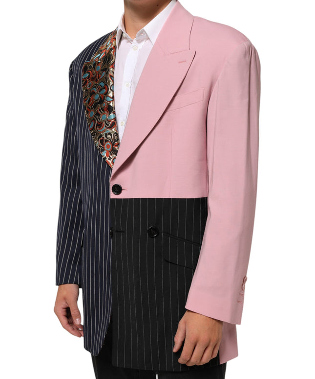 Dolce & Gabbana Multicolor Patchwork Single Breasted Jacket Blazer