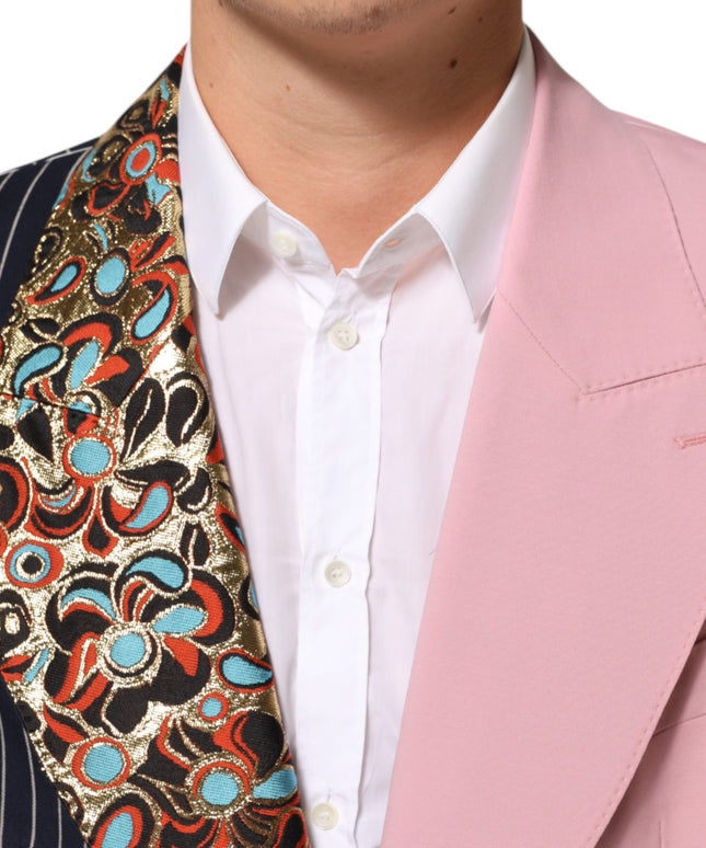 Dolce & Gabbana Multicolor Patchwork Single Breasted Jacket Blazer