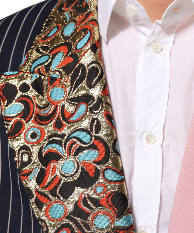 Dolce & Gabbana Multicolor Patchwork Single Breasted Jacket Blazer