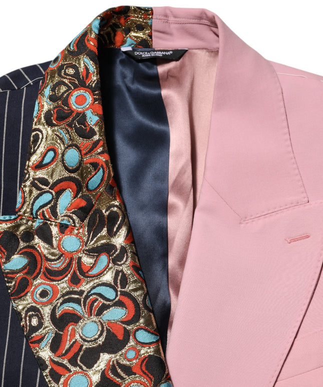 Dolce & Gabbana Multicolor Patchwork Single Breasted Jacket Blazer
