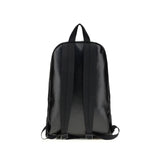 Rear view of Balenciaga Explorer Backpack with adjustable shoulder straps and sleek black finish, ideal for stylish everyday use or commuting.