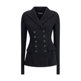 Dolce & Gabbana Black Fleece Wool Coat