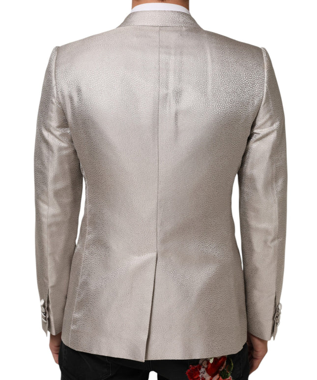 Dolce & Gabbana Beige MARTINI Double-Breasted Suit Blazer