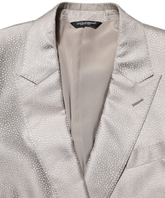Dolce & Gabbana Beige MARTINI Double-Breasted Suit Blazer