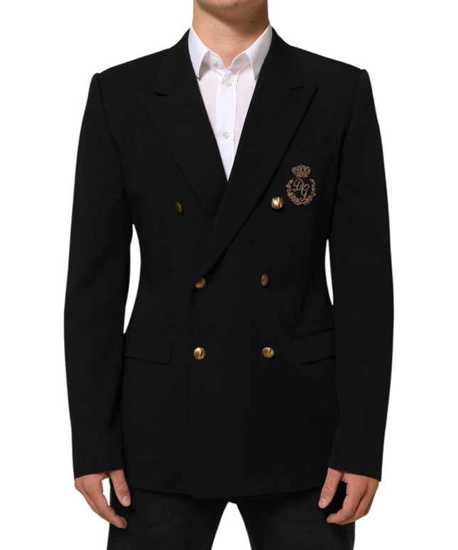 Dolce & Gabbana Black Wool 2 Buttons Suit Men Jacket Blazer