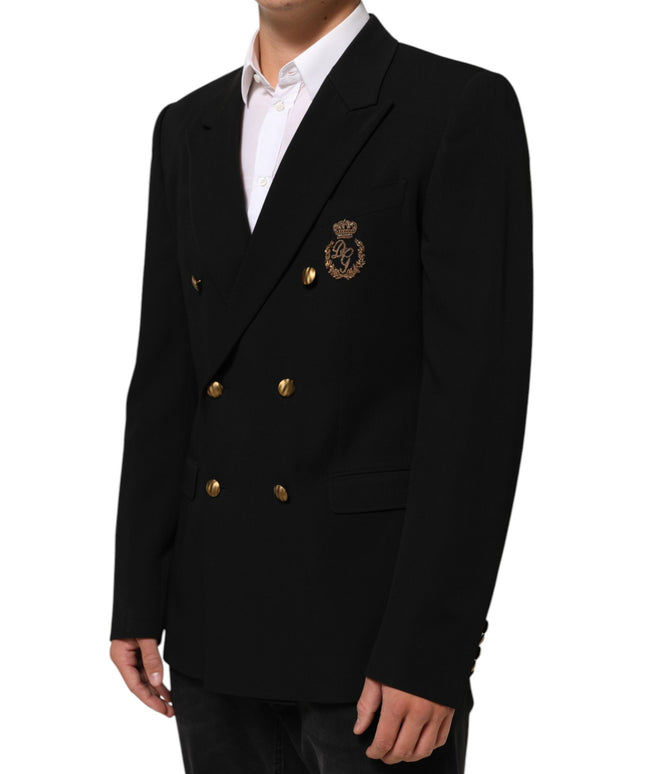 Dolce & Gabbana Black Wool 2 Buttons Suit Men Jacket Blazer