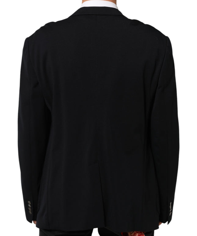Dolce & Gabbana Black Viscose 2 Buttons Suit Jacket Blazer