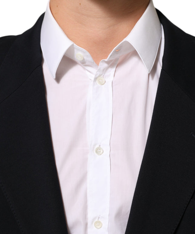 Dolce & Gabbana Black Viscose 2 Buttons Suit Jacket Blazer