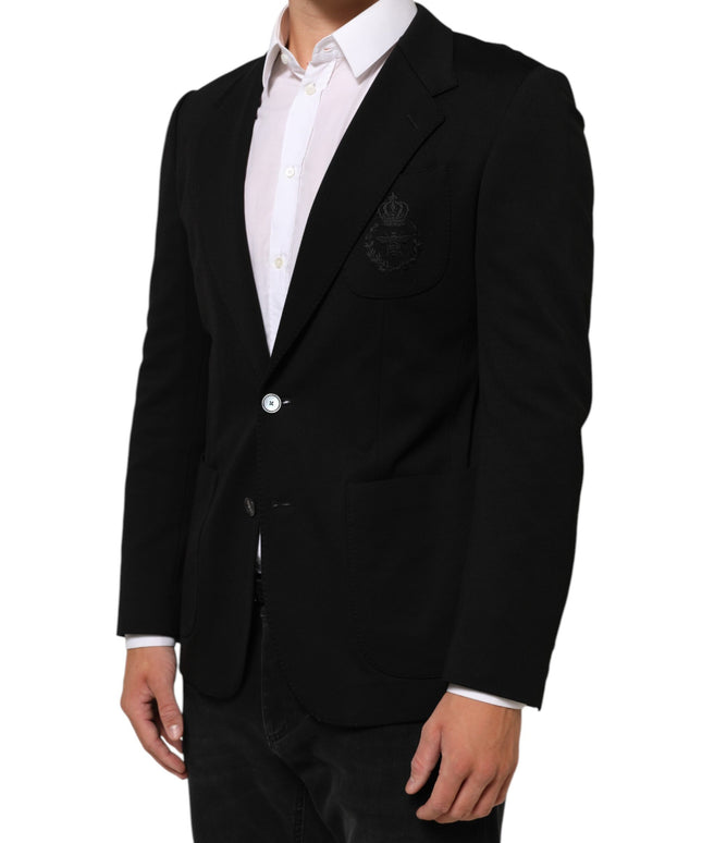 Dolce & Gabbana Black Viscose 2 Buttons Suit Jacket Blazer
