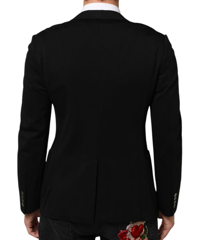 Dolce & Gabbana Black Viscose 2 Buttons Suit Jacket Blazer