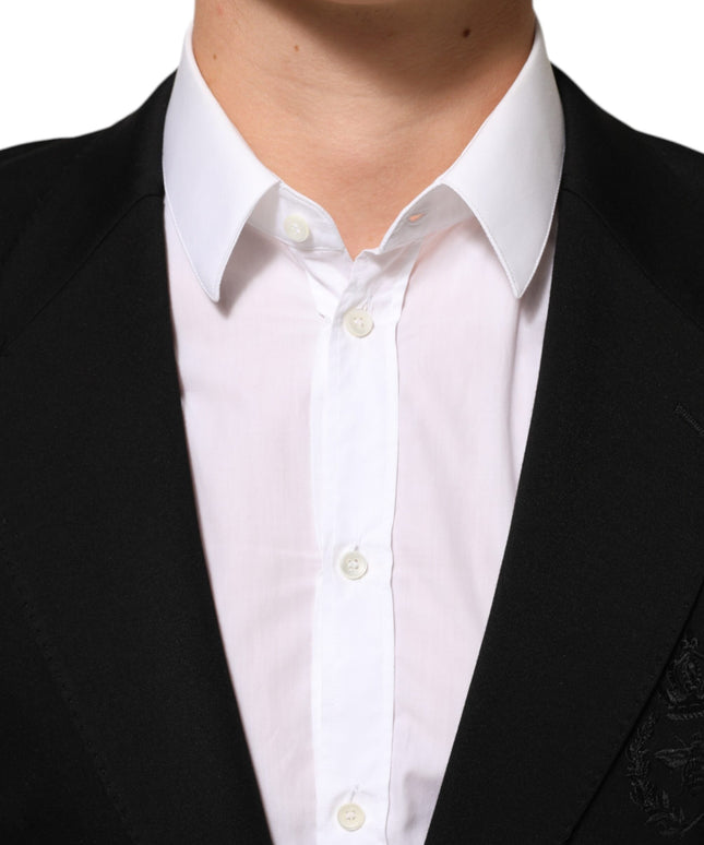 Dolce & Gabbana Black Viscose 2 Buttons Suit Jacket Blazer