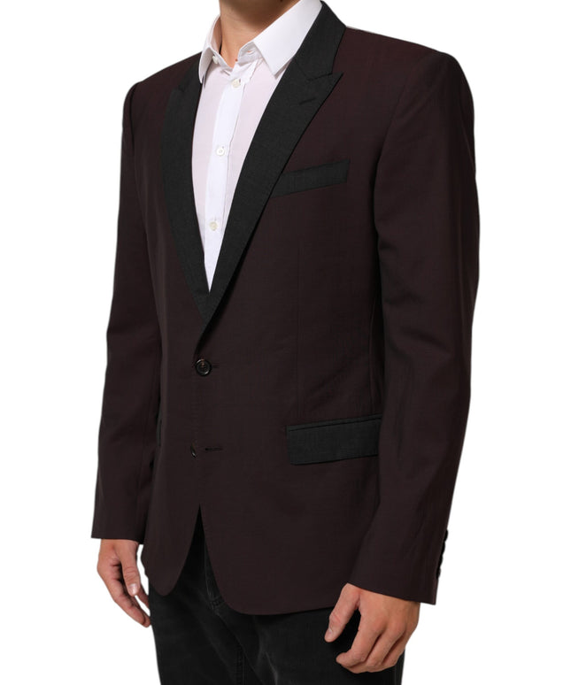 Dolce & Gabbana Maroon Wool 2 Buttons Suit Jacket Blazer