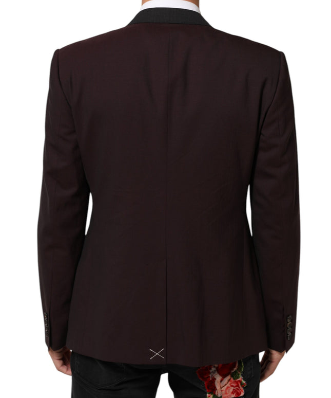 Dolce & Gabbana Maroon Wool 2 Buttons Suit Jacket Blazer