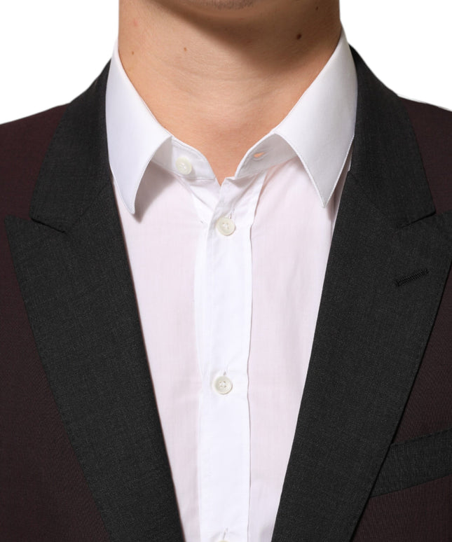 Dolce & Gabbana Maroon Wool 2 Buttons Suit Jacket Blazer
