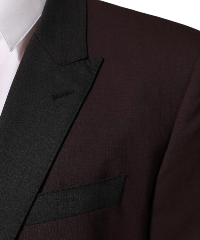 Dolce & Gabbana Maroon Wool 2 Buttons Suit Jacket Blazer