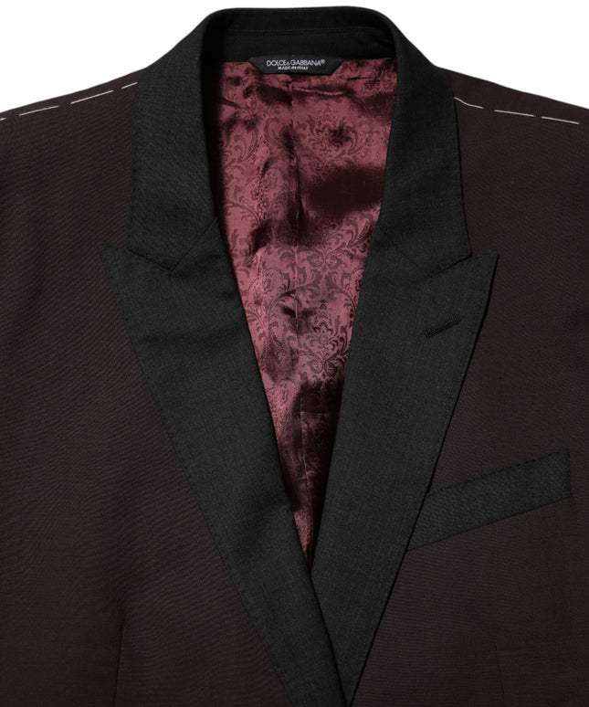 Dolce & Gabbana Maroon Wool 2 Buttons Suit Jacket Blazer