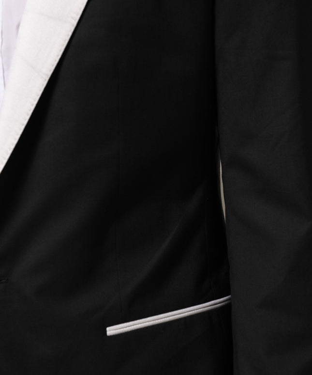 Dolce & Gabbana Black White MARTINI 1 Button Men Suit Blazer