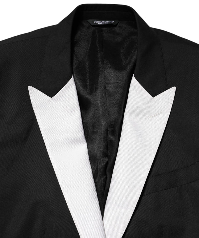 Dolce & Gabbana Black White MARTINI 1 Button Men Suit Blazer