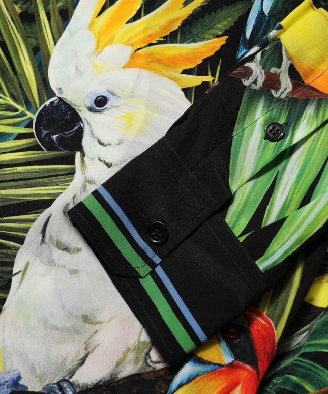 Dolce & Gabbana Multicolor Parrot Print Lounge Casual Shirt