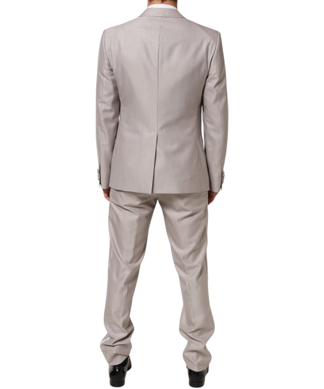 Dolce & Gabbana Light Gray Wool 2 Piece MARTINI Formal Suit