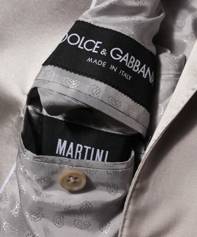 Dolce & Gabbana Light Gray Wool 2 Piece MARTINI Formal Suit