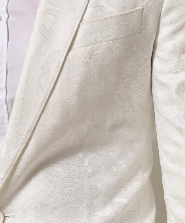 Dolce & Gabbana White Brocade 2 Piece MARTINI Formal Suit